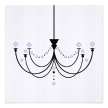 Crystal Chandelier Party Invitation