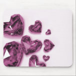Crystal Hearts - Pink mousepads