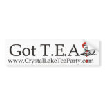 Crystal Lake TEA Party bumper stickers