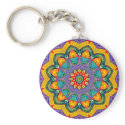 "Crystal Mandala Quilt" keychains