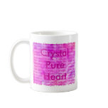 Crystal Pure Heart  - I love you Coffee Mugs