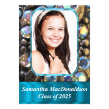 Crystal rhinestone  photo graduation personalized invitations