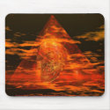 CRYSTAL SKULL In Pyramid mousepads