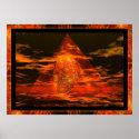CRYSTAL SKULL In Pyramid posters