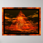 CRYSTAL SKULL In Pyramid posters
