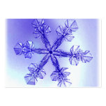 Crystal Snowflake Christmas Recipe Card business cards