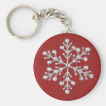 Crystal Snowflake Keychain (red)