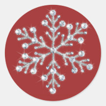 Crystal Snowflake Sticker (red)