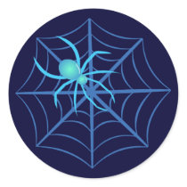 Crystal Spider Round Stickers