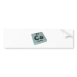 Cs Caesium bumper stickers