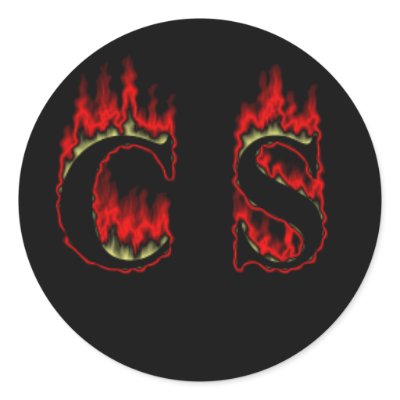 CS Flame big Sticker by chokeslam