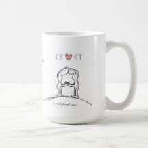 CS heart ST Mugs