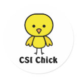 CSI Chick stickers