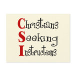 CSI Christian Acronymn Post Card