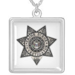 csi crime scene investigator badge custom necklace