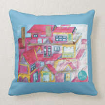 CTC International - Houses Throw Pillow