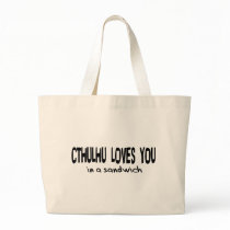 Cthulhu Loves You Canvas Bags