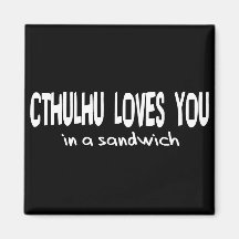 Cthulhu Loves You Refrigerator Magnet