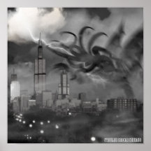 Cthulhu Shocks Chicago Poster
