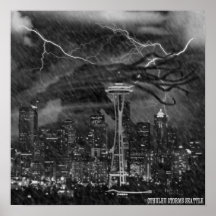 Cthulhu Storms Seattle Poster
