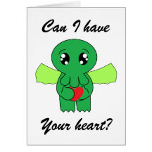Cthulhu wants your heart greeting cards
