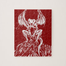 Cthulu puzzle red