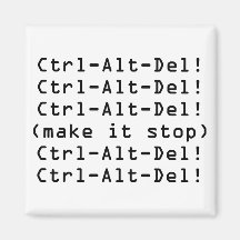 Ctrl-Alt-Del Refrigerator Magnet