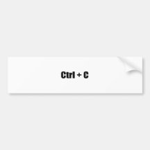 CTRL + C BUMPER STICKERS