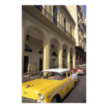 Cuba, Havana. Colourful Chevy's from the 1950's Photographic Print