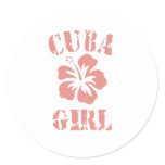 Cuba Pink Girl stickers