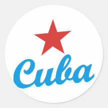 Cuba Round Stickers