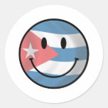 Cuba Smiley Round Sticker
