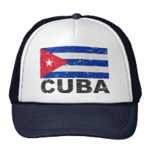 Cuba Vintage Flag Mesh Hats