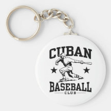 Cuban Baseball Key Chain