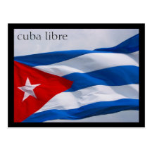 cuban flag postcard
