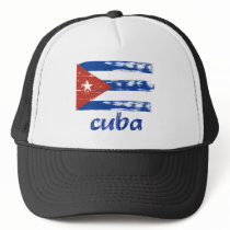 Cuban grunge flag hats