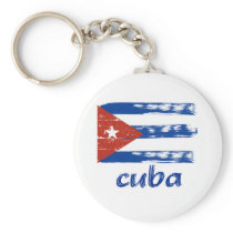 Cuban grunge flag keychains