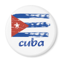 Cuban grunge flag refrigerator magnets