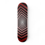 Cubed Maroon & Silver skateboards