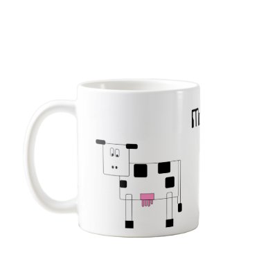 Cubic Cow Goes Moo Mug by Sialicious