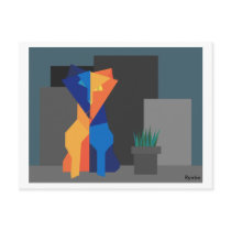 Cubist Kitten Postcard