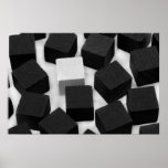 Cubist lonely White posters