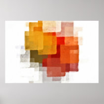 Cubist pattern poster