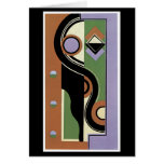Cubistic Portrait Greeting Cards