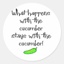 Cucumber Round Stickers