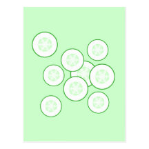 Cucumber slices. post cards