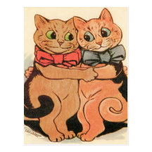 Cuddling Cats Postcard