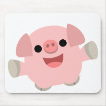 Cuddly Cartoon Pig mousepad