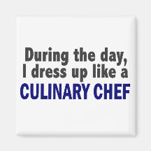 Culinary Chef During The Day Refrigerator Magnets