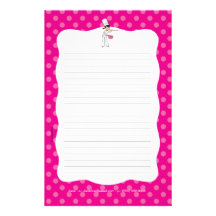 Culinary Theme Lined Stationery Paper